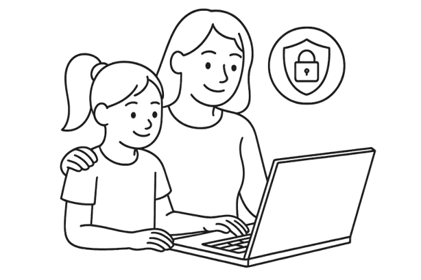 Sicherheit im Internet für Kinder.