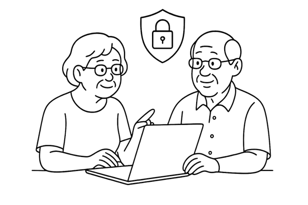 Sicherheit im Internet für Senioren.