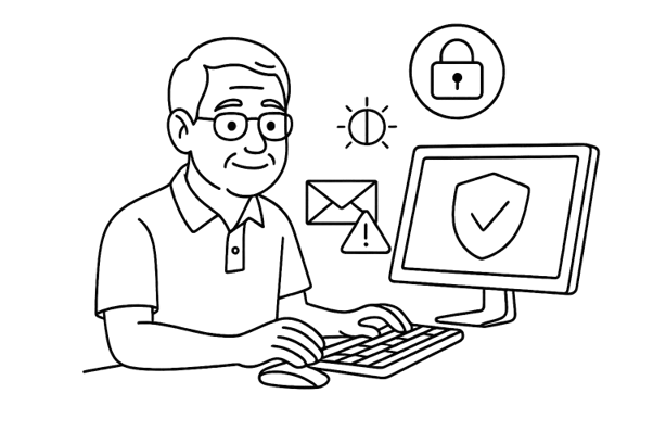Sicherheit im Internet für Senioren.